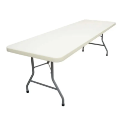 4 ft White Resin Folding Table