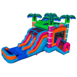IMG 2759 1771280229 Sunny Tropics Double Splash Bounce House W/Slide